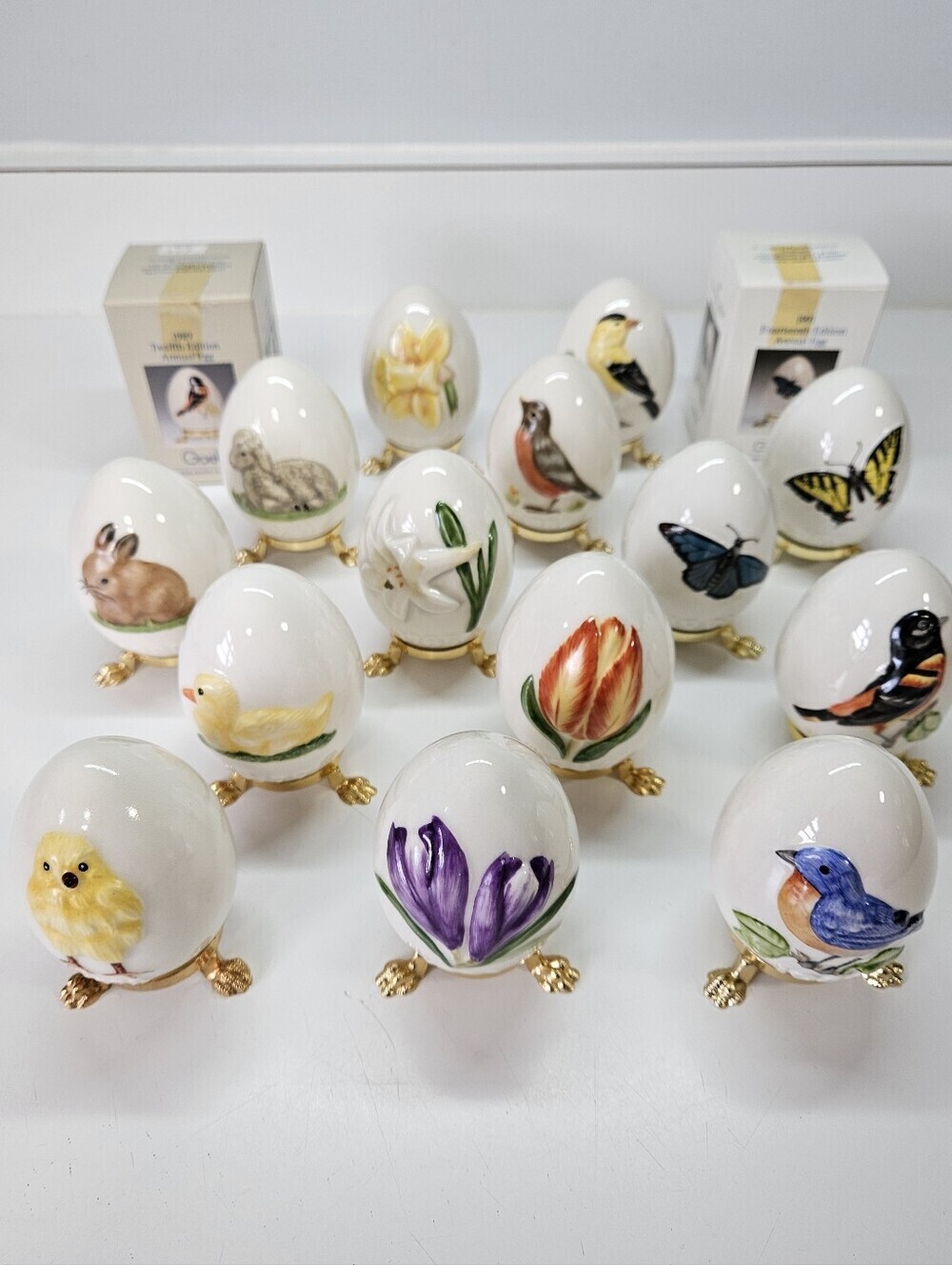 VINTAGE Goebel Annual Easter Egg Collection 1978-1991 Lot of 14 West Germany